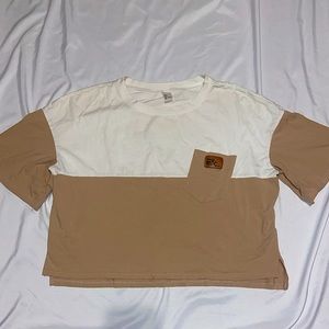 MCB NWOT cropped color block t shirt